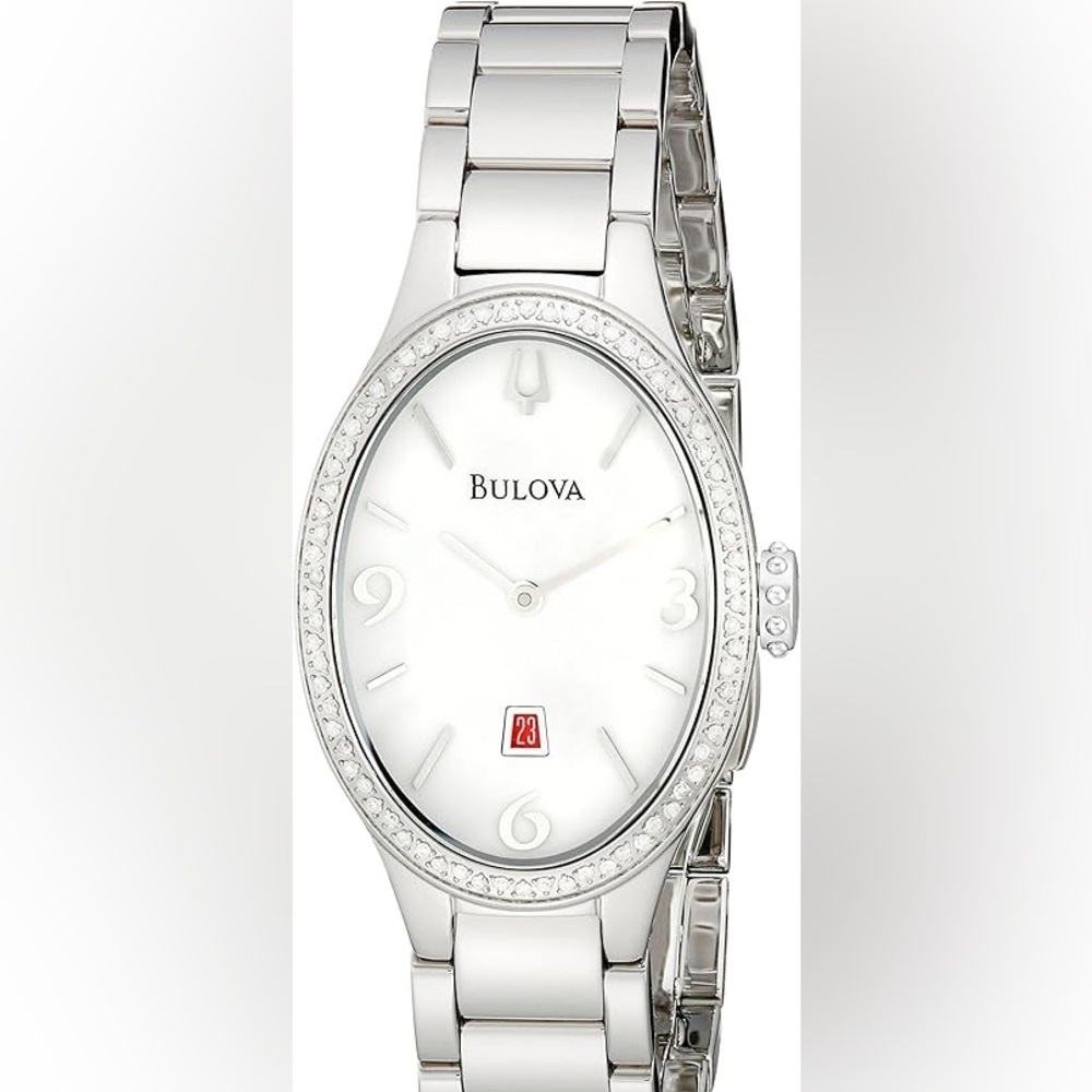 New Bulova Womens silver watch
